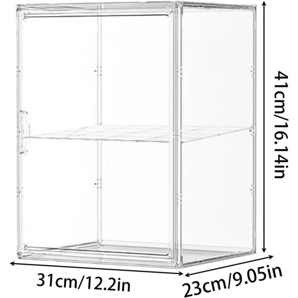 Scatola Porta Pupazzi in Acrilico Doppio Strato Trasparente e Antipolvere 31x23x41cm