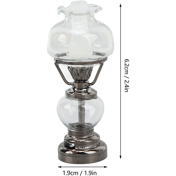 Lampada Chandelier Miniatura Vintage per Casa delle Bambole 1:12 con LED a Batterie