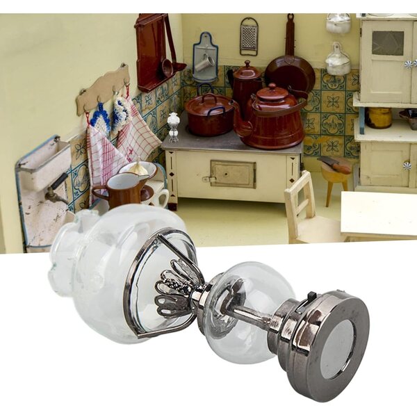 Lampada Chandelier Miniatura Vintage per Casa delle Bambole 1:12 con LED a Batterie