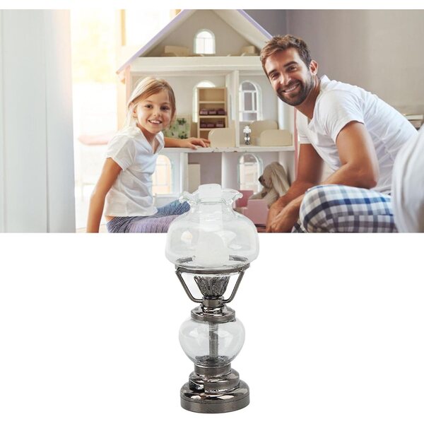 Lampada Chandelier Miniatura Vintage per Casa delle Bambole 1:12 con LED a Batterie