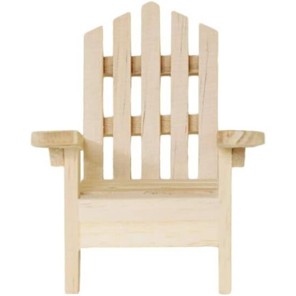 Set 6 Sedie Adirondack in Legno Miniatura 12,7 cm per Case Bambole e Hobby