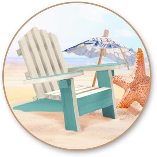 Set 6 Sedie Adirondack in Legno Miniatura 12,7 cm per Case Bambole e Hobby