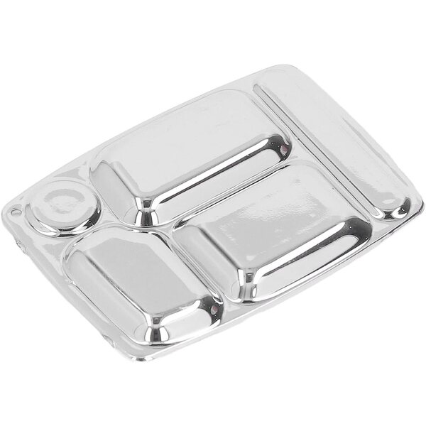 Set mit 20 geteilten Tellern aus Silberharz mit Besteck für Puppenhäuser 1/12 1/6