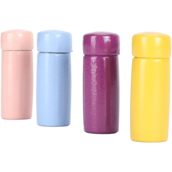 Mini-Isolierflaschen für Puppenhaus, 4 Farben, sicheres Lernspiel