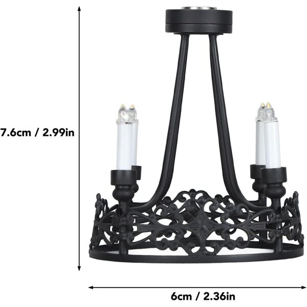 Lustre Puppenhaus-Miniatur 1:12, elegante und langlebige dekorative Lampe