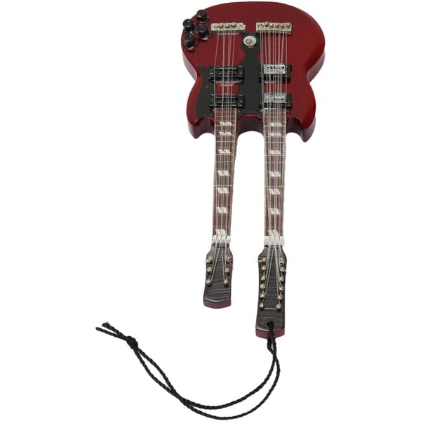 Miniatur-E-Gitarrenmodell mit schützender Holzabdeckung – realistische Dekoration