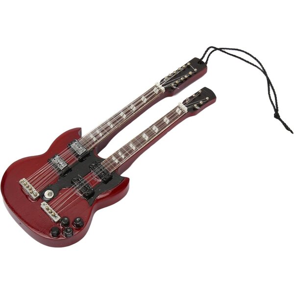 Miniatur-E-Gitarrenmodell mit schützender Holzabdeckung – realistische Dekoration