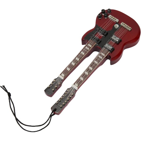 Miniatur-E-Gitarrenmodell mit schützender Holzabdeckung – realistische Dekoration