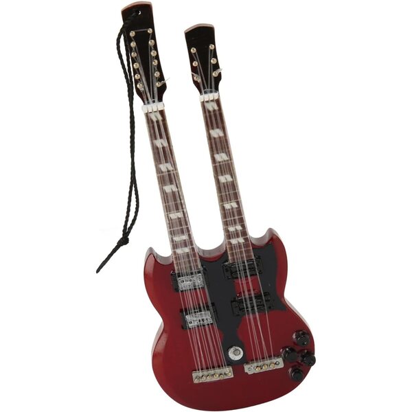 Miniatur-E-Gitarrenmodell mit schützender Holzabdeckung – realistische Dekoration