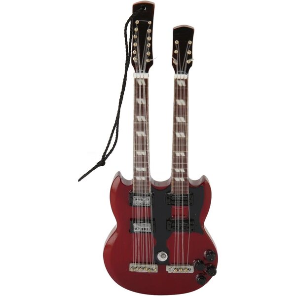 Miniatur-E-Gitarrenmodell mit schützender Holzabdeckung – realistische Dekoration