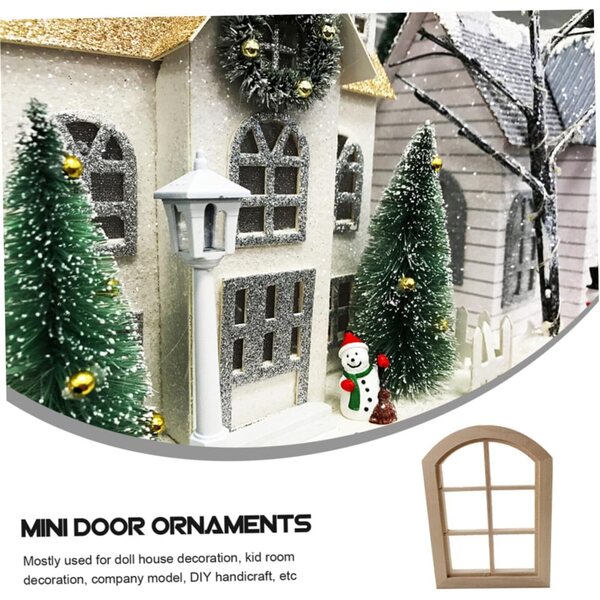 UPKOCH Finestra Miniatura in Legno per Casa delle Bambole, Decorazione DIY 10x7.5 cm