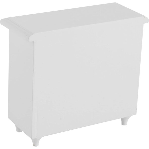 Armadio Miniatura in Legno per Casa delle Bambole 1:12, Bianco, 10x9x4,2 cm