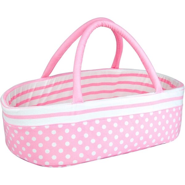 Berceau Pink Soft Babyfere für Puppen 45,7–61 cm mit Griff, leicht zu tragen