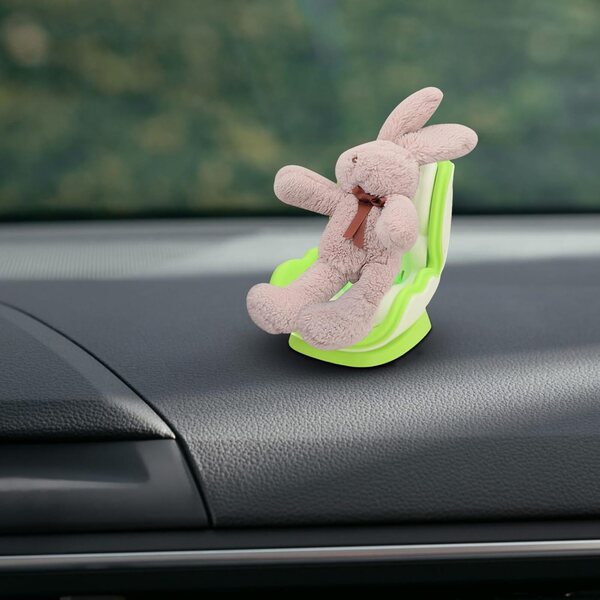 Puppenautositz mit Belüftungsaufsatz und dekorativem Magnetornament