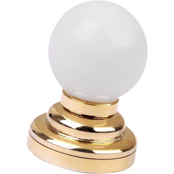 Lampada da Tavolo LED Miniatura in Metallo Bronzo 1:12 per Casa delle Bambole