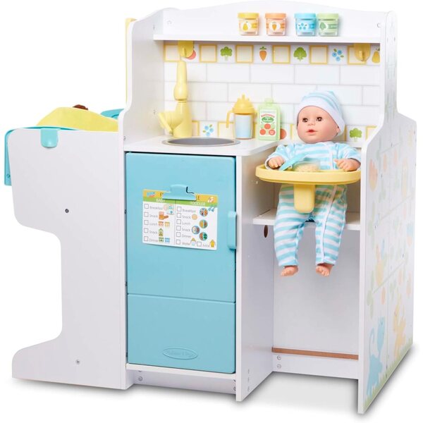 Centro attività per bambole Melissa & Doug Mine to Love con cucina, bagno e cameretta