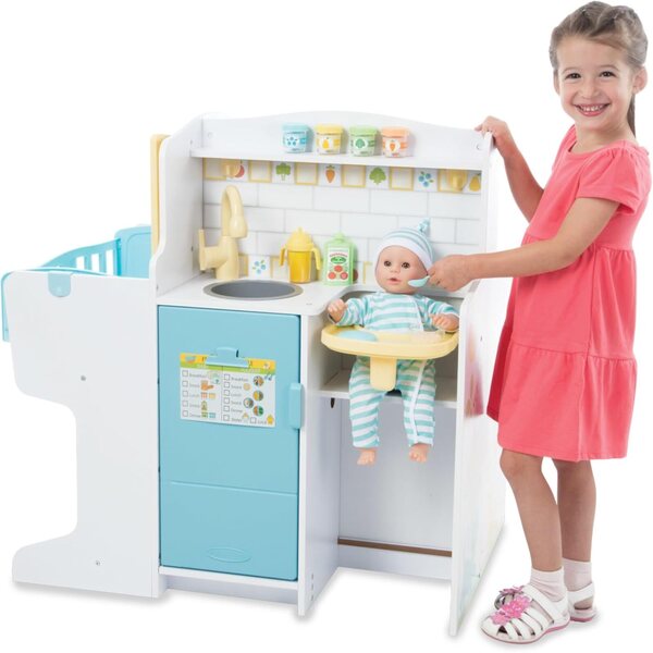 Centro attività per bambole Melissa & Doug Mine to Love con cucina, bagno e cameretta