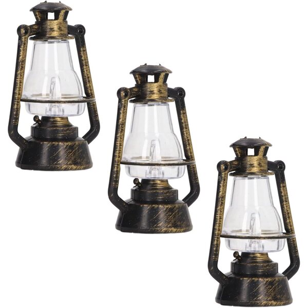 1/12 1/6 Puppenhaus Miniatur-Petroleumlampe mit eingebautem Licht