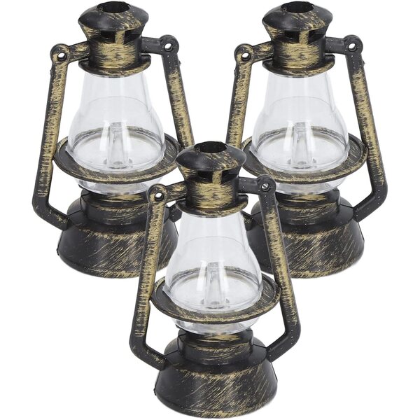 1/12 1/6 Puppenhaus Miniatur-Petroleumlampe mit eingebautem Licht