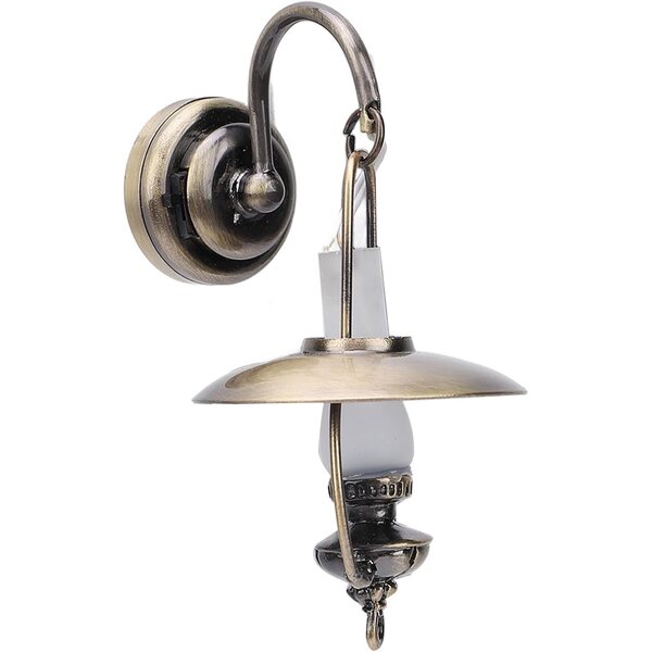 Vintage Wandleuchte für Puppenhaus 1:12 – Miniaturlampe im Kerosin-Stil