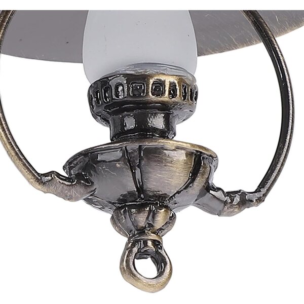 Vintage Wandleuchte für Puppenhaus 1:12 – Miniaturlampe im Kerosin-Stil