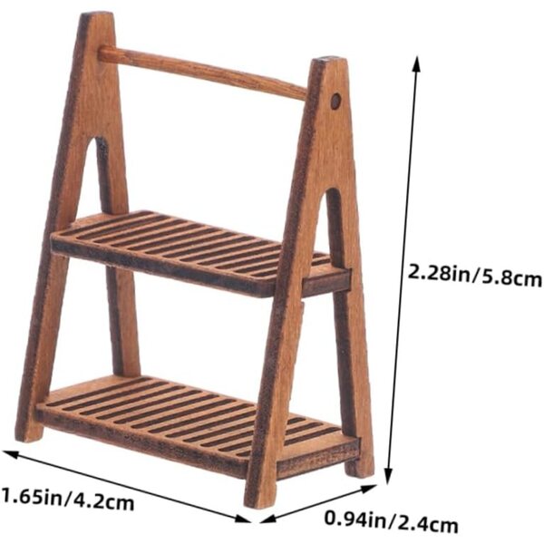Lot de 2 Mini Étagères en Bois pour Maisons de Poupées - Elégantes et Résistantes
