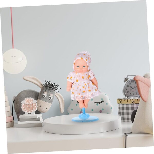 Set mit 30 rosa und blauen Puppenständern aus Kunststoff – stabil und langlebig