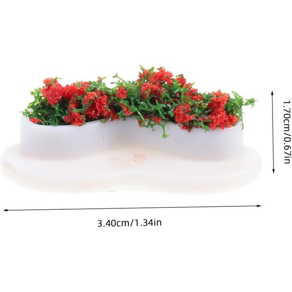 HEALLILY 10 pezzi Mini Parterres di Fiori Miniature per Casa delle Bambole 3,4x1,7 cm