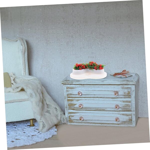 HEALLILY 10 pezzi Mini Parterres di Fiori Miniature per Casa delle Bambole 3,4x1,7 cm