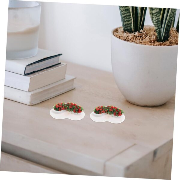 HEALLILY 10 pezzi Mini Parterres di Fiori Miniature per Casa delle Bambole 3,4x1,7 cm