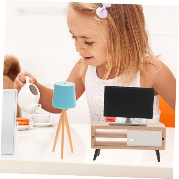VICASKY Mini-Möbelset: Sofas, Lampe, TV-Schrank für Puppenhaus