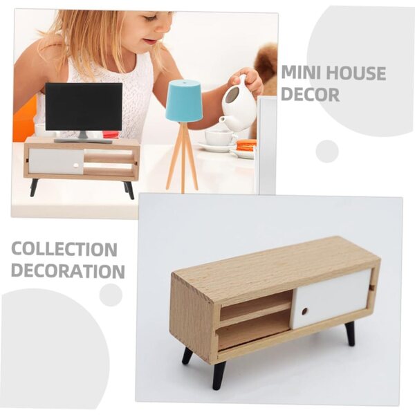 VICASKY Mini-Möbelset: Sofas, Lampe, TV-Schrank für Puppenhaus