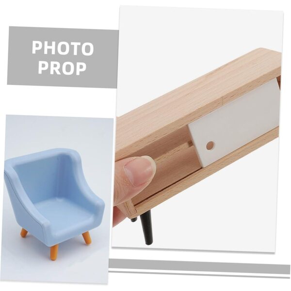 VICASKY Mini-Möbelset: Sofas, Lampe, TV-Schrank für Puppenhaus