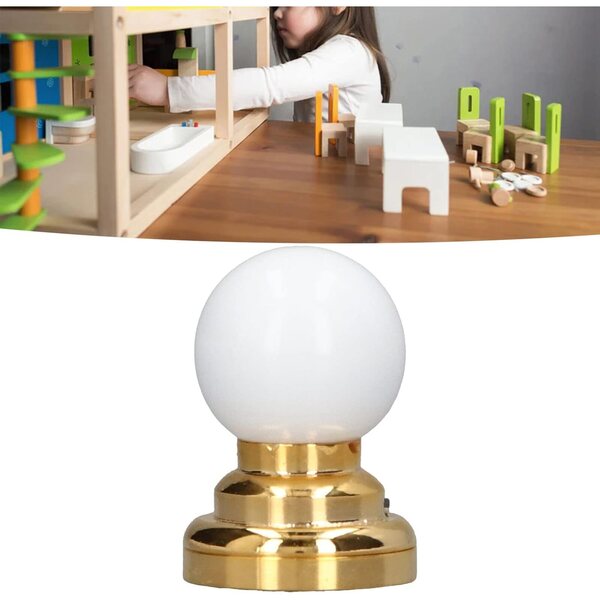 Miniatur-LED-Deckenleuchte mit CR1632-batteriebetriebenem Schalter für Puppenhaus 1:12