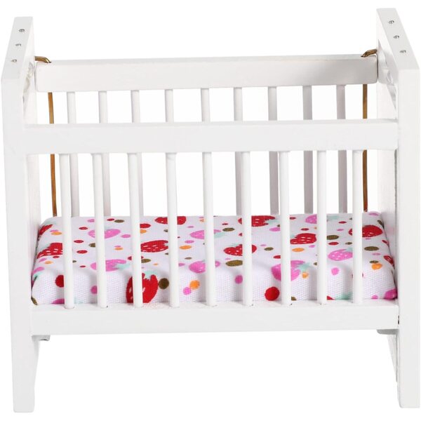 UPKOCH Mini Berceau Decorativo Bianco per Casa delle Bambole e Giochi Miniatura