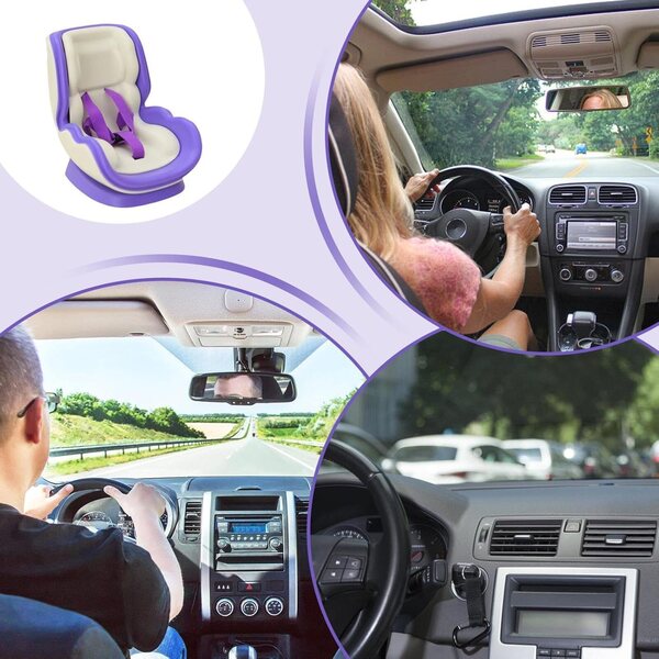 Sedile Auto per Bambola con Clip Ventilazione e Design Magnetico Decorativo