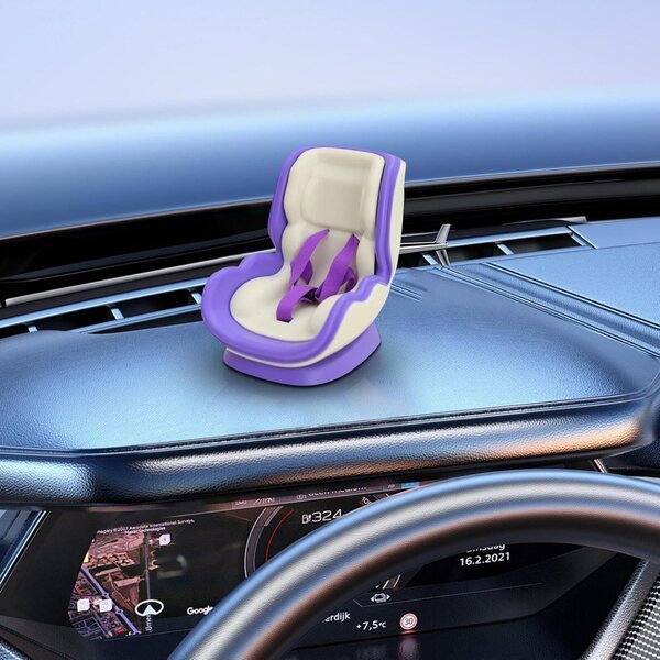 Sedile Auto per Bambola con Clip Ventilazione e Design Magnetico Decorativo