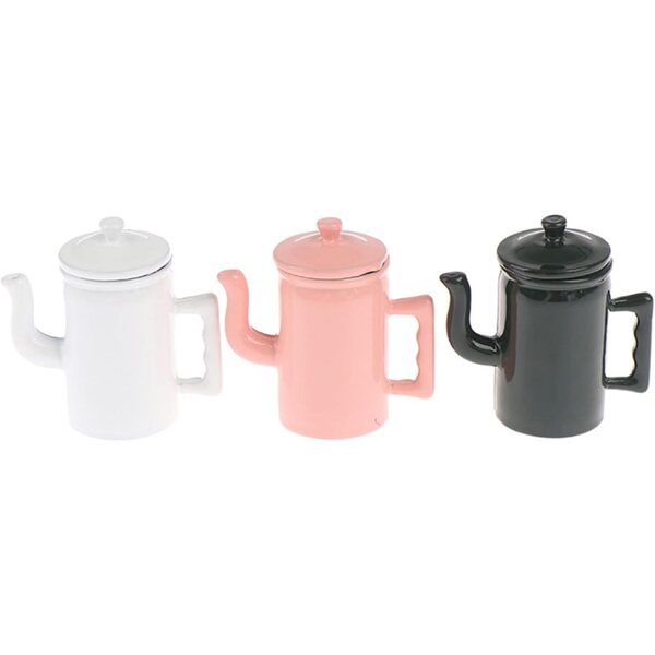 Macchina da caffè vintage in metallo scala 1/12 con coperchio incernierato per case delle bambole