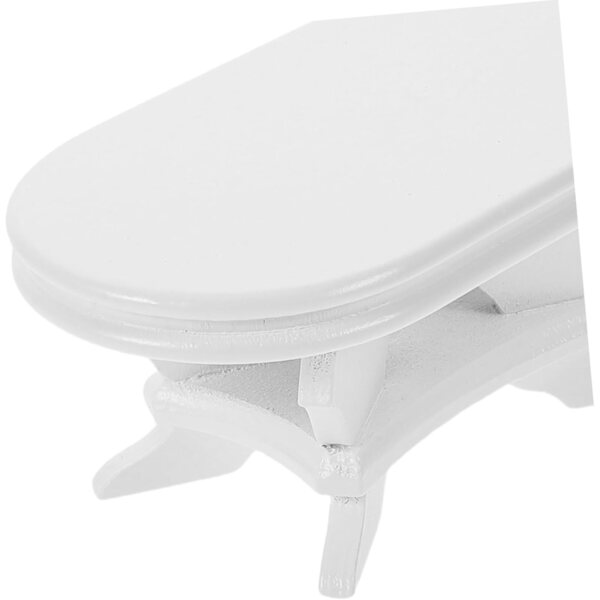 UPKOCH Tavolino Miniatura Scala 1:12, Tavolo Ovale Bianco per Casa delle Bambole