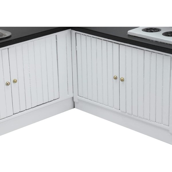 Taidda Miniaturküche für Holzpuppen 1:12 – tragbares weißes Design