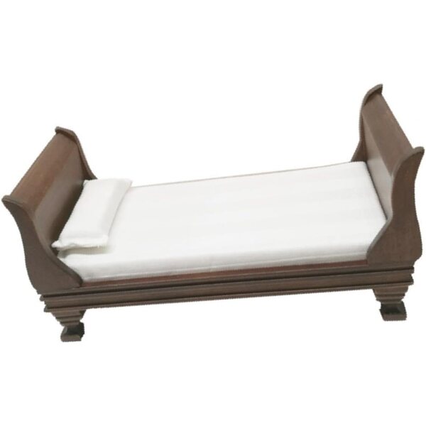 Letto Miniatura 1:12 in Legno per Casa delle Bambole Vintage DuskHaven