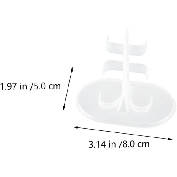 Vaguelly transparente PVC-Halterung für Puppen mit stabiler Basis – 8 x 7,5 cm