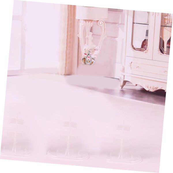 Vaguelly transparente PVC-Halterung für Puppen mit stabiler Basis – 8 x 7,5 cm