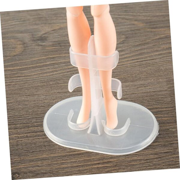 Vaguelly transparente PVC-Halterung für Puppen mit stabiler Basis – 8 x 7,5 cm