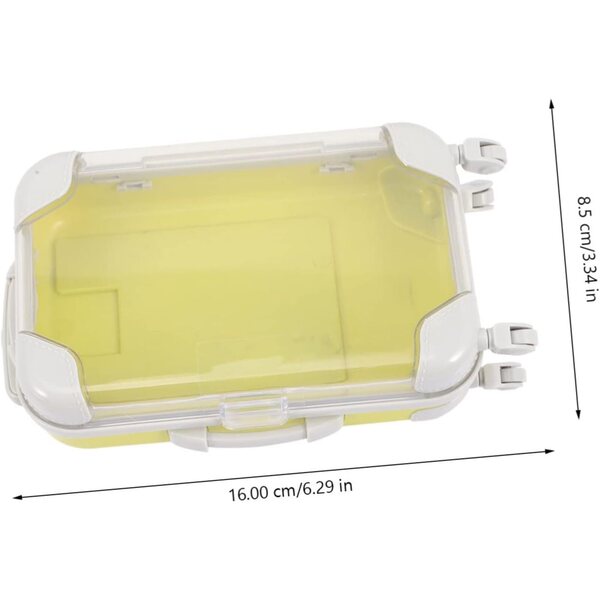 Beaupretty Mini Valigia Gialla in Plastica con Ruote per Casa delle Bambole, Solida e Pratica