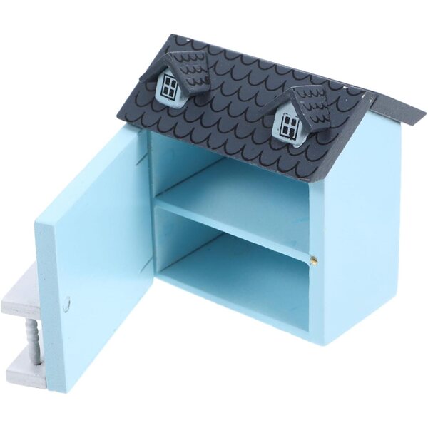 Blauer Puppenhaus-Miniaturschrank 7x6,7x5 cm - HEALSOPTHY