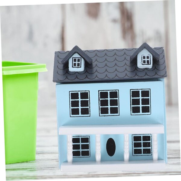 Blauer Puppenhaus-Miniaturschrank 7x6,7x5 cm - HEALSOPTHY