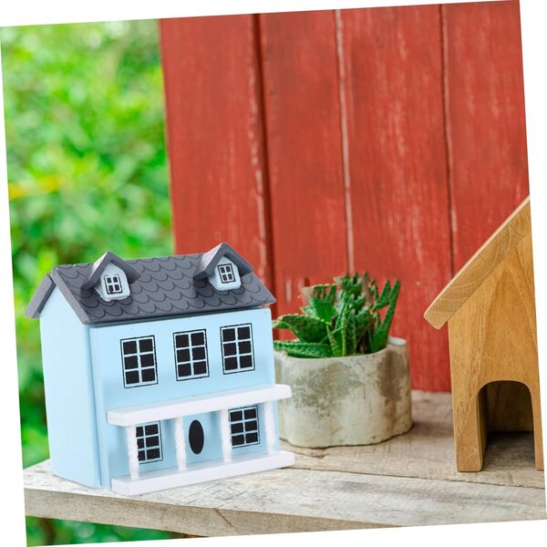 Blauer Puppenhaus-Miniaturschrank 7x6,7x5 cm - HEALSOPTHY