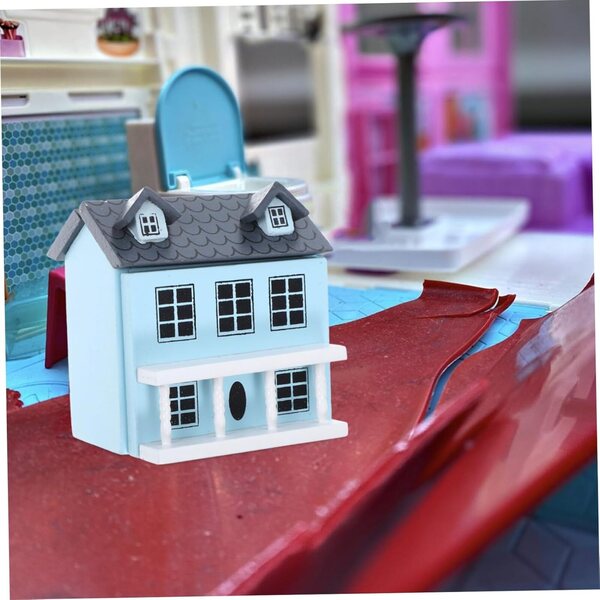 Blauer Puppenhaus-Miniaturschrank 7x6,7x5 cm - HEALSOPTHY