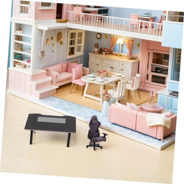 Set Miniature Casa delle Bambole: Sedia e Scrivania da Gioco in Miniatura ABOOFAN